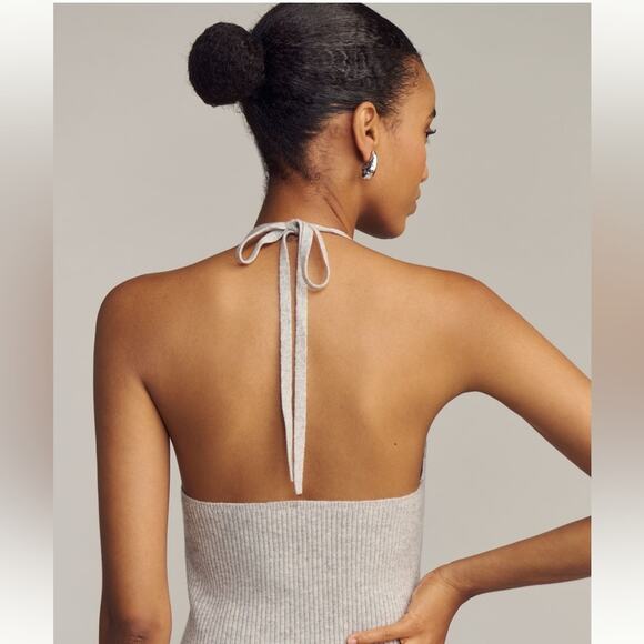 Anthropologie Gray Ribbed Tank Top - Picture 3 of 8